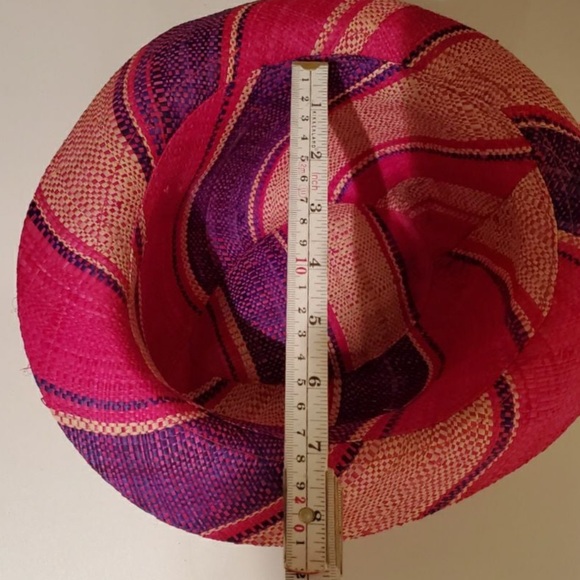 Colorful Pink Purple Straw Women Hat Lightweight Breathable - Picture 3 of 5